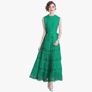 Green Lace Maxi Dress